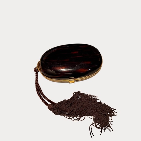 Vintage 1950’s Italian Tortoise Shell Lucite Clutch - Picture 2 of 7